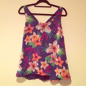 Racerback Floral Tank